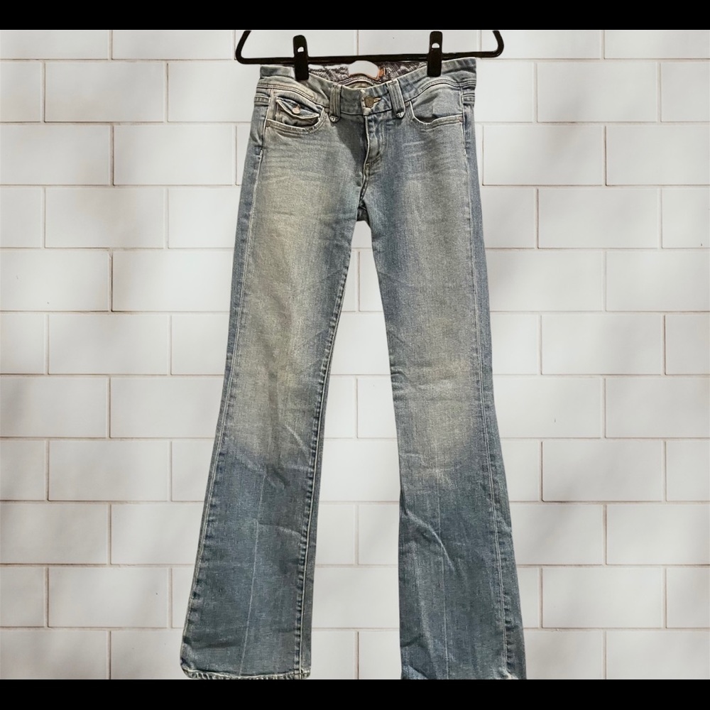 Paige Pico Low Rise Bootcut Jeans-Light wash